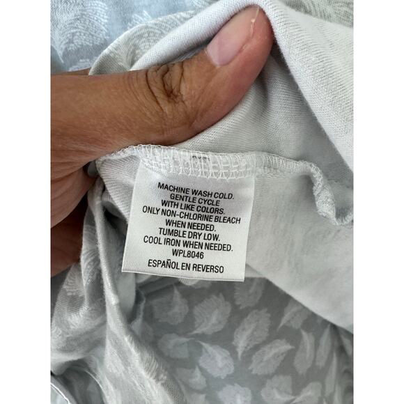 Spa by Charter Club Feather Print Pajama Set 100% Cotton Women’s XL - Picture 3 of 9